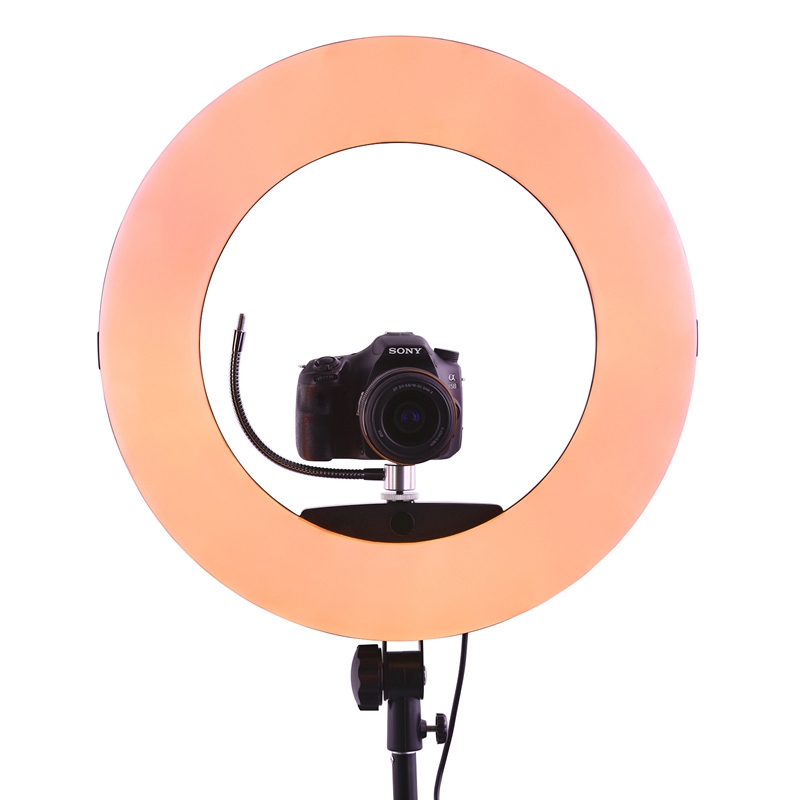 FOSOTO FC-480 3200-5500k Colorful 480 pcs Dimmable Led Photographic Lighting  96W Ring Light Lamp with Mirror for Camera, Phone, photo Studio