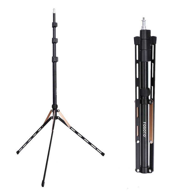 Fosoto FT-190 Gold Led Light Tripod Stand For Photo Studio Ring Photographic Lighting Flash Umbrellas Reflector