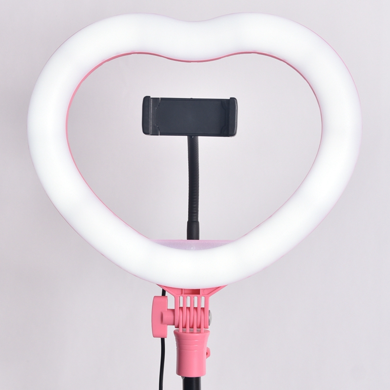 FOSOTO FT-X225 heart-shaped fill light 3200k-5600k beauty makeup light photography selfie ring light with tripod