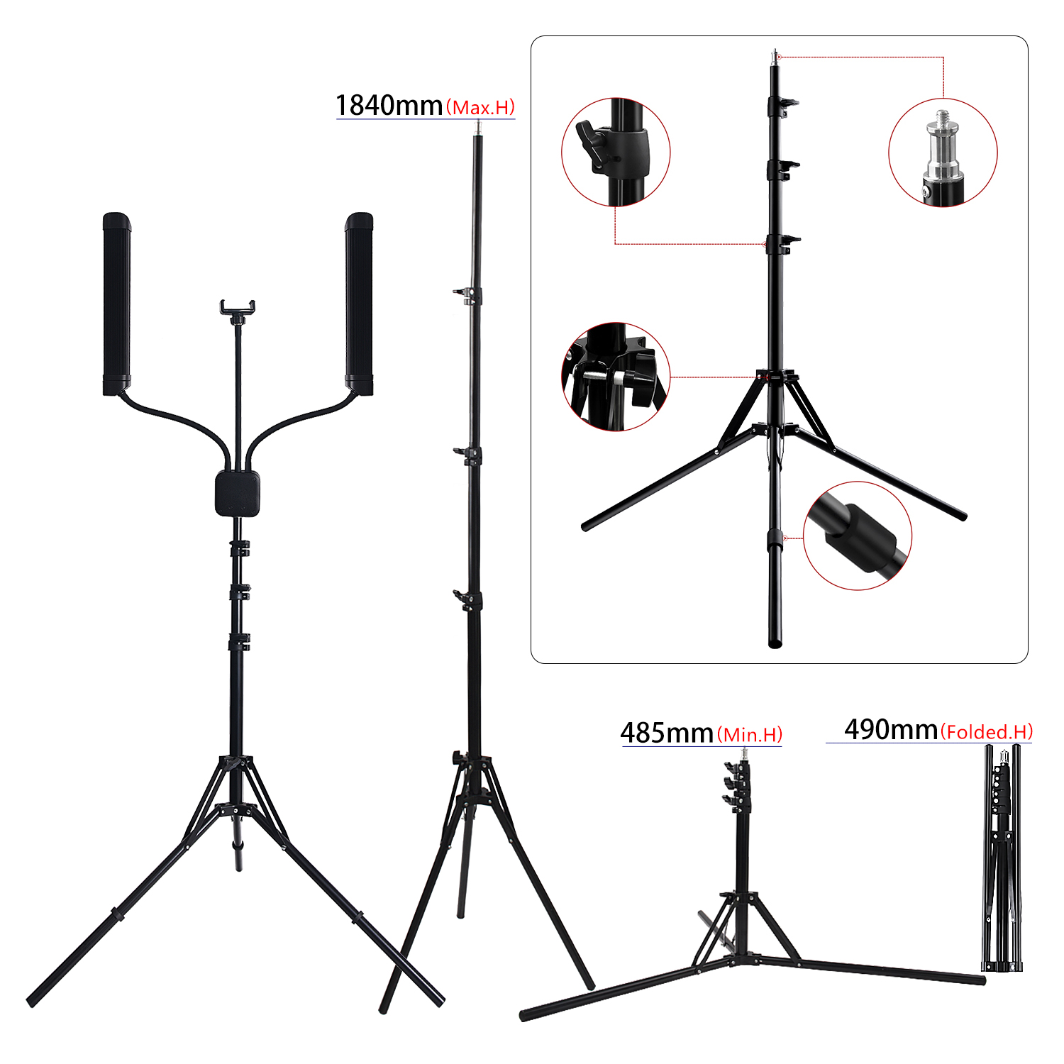 Fusitu FT-450 Photographic Lighting Multimedia Extreme With Selfie Function 3000-6000K Led Ring Light For Video Camera Phone