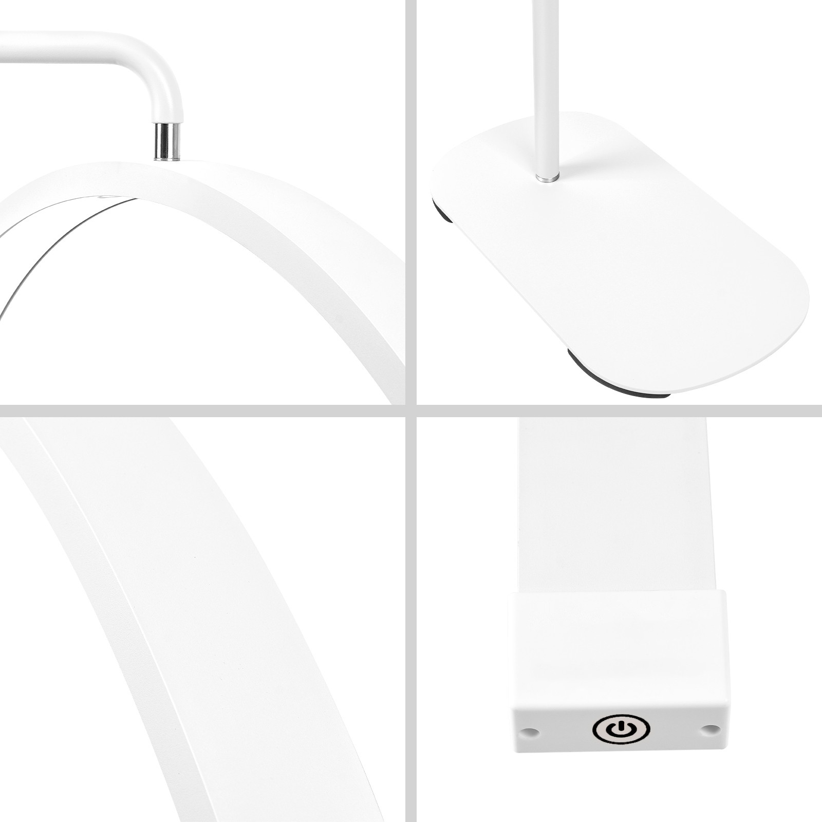 fosoto 25 inch ft-y9ii makeup half moon lamp for fill light with patented  touch control design